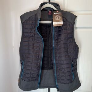 NWT womens black quilted vest by Little Andy Donkey sz large L